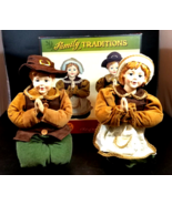 Cracker Barrel Family Traditions Thanksgiving Fabric Pilgrims Very Nice - $44.54