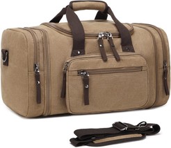 Canvas Duffle Travel Bag 24.8in Overnight Weekend Bag Contains 50L of Daily Indi - £57.74 GBP