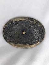 Vintage O. C. Tanner Belt Buckle 1981 Solid Brass Star Logo - $29.69