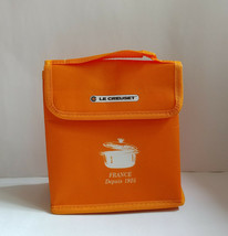 New Le Creuset LC Orange Cool Cold Warm Insulated Lunch Box Bag with Handle - £8.05 GBP