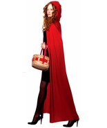 Costume Full Length Red Hooded Cape Costumes, Red, One Size - £18.04 GBP