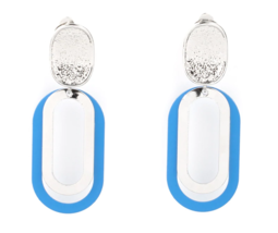 Paparazzi Melrose Mystery Blue Clip-On Earrings - New - £3.59 GBP