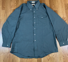 Vintage LL Bean Shirt Long Sleeve  Green Plaid  Made in USA Mens Large - $22.95