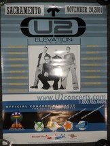 U2 Elevation 2001 World Tour Original Poster Leg 1 Sacramento Sticker No... - £19.57 GBP