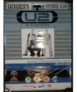 U2 Elevation 2001 World Tour Original Poster Leg 1 Sacramento Sticker No... - $24.77