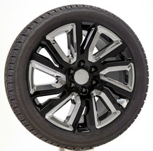 Chevy 22&quot; Black &amp; Chrome Replica Wheels Bridgestone Tire 2000-23 Silvera... - £2,257.63 GBP