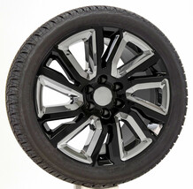 Chevy 22&quot; Black &amp; Chrome Replica Wheels Bridgestone Tire 2000-23 Silvera... - £2,247.61 GBP