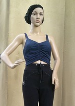 Athletic Bra Tank by Lanston Sport, rich navy heather color, NWT - £49.42 GBP