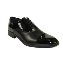 Men Santino Luciano Formal Dress Shoes Patent Leather Shiny Lace up C531... - $69.99