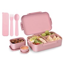 2045Ml Large Bento Box, Wheat Fiber Kids/Adults Lunch Box, With Removabl... - $29.99