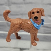 Rare! Fisher Price Loving Family Dollhouse Tan Puppy Dog w/ Bandana Pet Doggy - $7.91