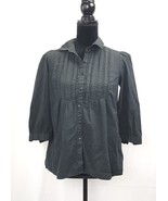 Calvin Klein Women&#39;s Cotton Long Sleeve Black Collared Shirt Size Small - €10,50 EUR