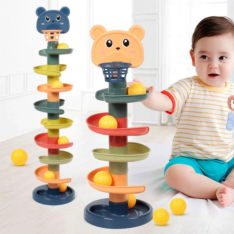Montessori Baby Toys Rolling Ball Pile Tower Early Educational Toys for Children - £8.50 GBP+