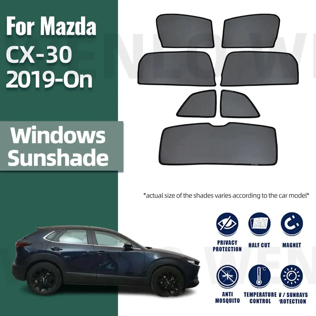 For Mazda CX-30 CX30 2019-2023 2024 CX 30 Magnetic Car Sunshade Shield Front - £29.70 GBP+