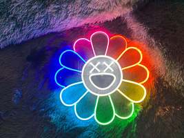 KAWS Sunflower by Takashi Murakami | LED Neon Sign - £119.47 GBP+