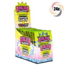 Full Box 24x Packets Boulder Blasts Cotton Candy Sour Popping Candy | .35oz - £18.50 GBP
