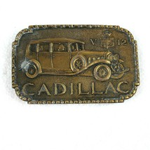Vintage 1970s Cadillac V12 Coupe Belt Buckle Metal Coupe Classic Caddy S... - £15.65 GBP