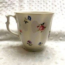Nantucket Home Floral Pattern Scalloped Porcelain 14oz Coffee/Tea Cup-VERY GOOD - £8.51 GBP