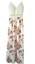 J for Justify white lace floral summer maxi  dress L - £95.92 GBP