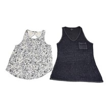 Lot of 2 Athleta Burnout Tank Top Workout Running Yoga S Blue Floral Ath... - £32.96 GBP