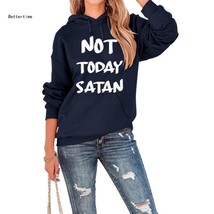B36D Women Long Sleeve Hoodies Funny Sayings Graphic Solid Color Religio... - $140.37