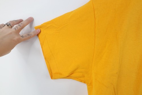 Vintage 90s Mens Large Spell Out Boise Marketing Services T-Shirt Yellow USA Item image 6