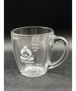 Teavana Starbucks Glass Mug Cup Coffee Tea Clear Make Tea Not War Monty ... - $39.59