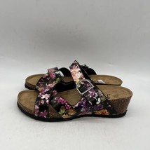 NATURAL REFLECTIONS WOMENS SLIP ON SANDALS WITH BUCKLE (FLORAL) SIZE 6 - £15.82 GBP