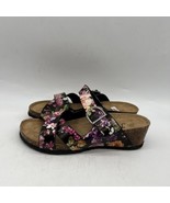 NATURAL REFLECTIONS WOMENS SLIP ON SANDALS WITH BUCKLE (FLORAL) SIZE 6 - £15.58 GBP