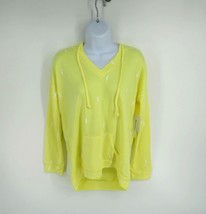 Theo &amp; Spence Women&#39;s Small Yellow V-Neck Lightweight Pullover Hoodie NW... - $17.10