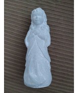 ISABEL BLOOM &quot;Peace Angel&quot; Sculpture Crossed Hand Blue Statue Signed 2001 - $29.69