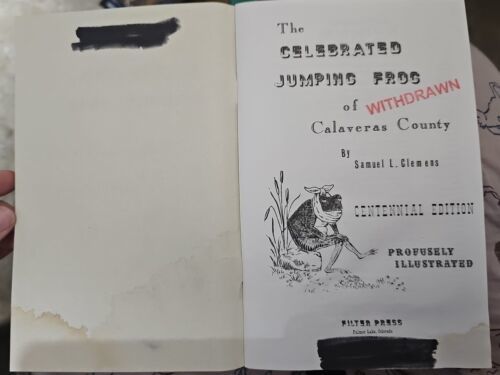 The Celebrated Jumping Frog of Calaveras County By Samuel L Clemens Centennial Item image 3