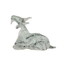 Handmade Ceramic Goat Figurine With Unique Glazed Finish By C.S. Langille - £57.91 GBP