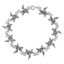 Enchanting Fairy Link Sterling Silver Bracelet - £15.88 GBP