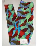NWT LuLaRoe OS (2-12) “Fright Club” Green Red Brown Blue Bats Halloween ... - $24.74