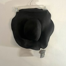 OLE AMERICA Black Ashley Wide-brim Straw Sun Hat One Size 100% Natural Fiber - £13.05 GBP
