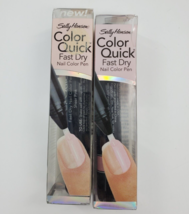 2X Sally Hansen Color Quick Fast Dry Nail Color Pens 03 Sheer Pink New - $9.99