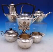 Etruscan by Towle Sterling Silver Tea Set 6pc with Kettle Hammered #7671... - £4,153.87 GBP