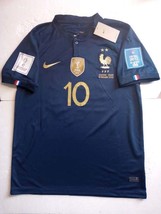 Kylian Mbappe France 2022 World Cup Qatar Final Stadium Blue Home Soccer Jersey - £71.94 GBP