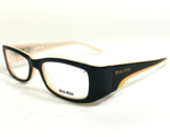 Miu Petite Eyeglasses Frames VMU11E 7OM-1O1 Black Orange Cream 49-15-135 - £111.15 GBP