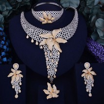 Luxury Starfish Women Nigerian Wedding Naija Bride Cubic Zirconia Necklace Dubai - £217.51 GBP