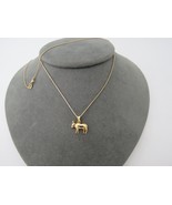 14k Cow Steer Pendant Necklace Yellow Gold Box Chain 18.75&quot; AR Italy 3.2... - $4,873.72 MXN