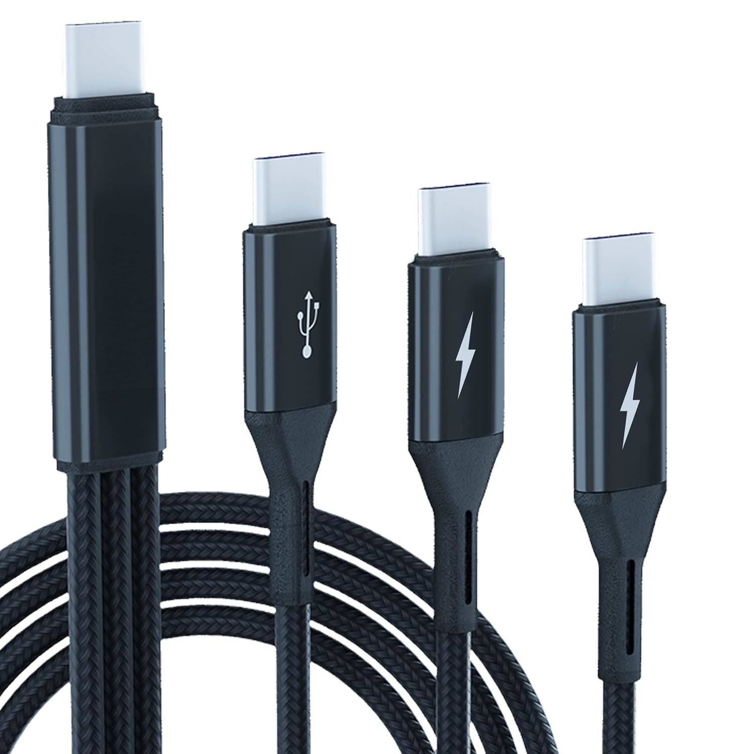 Usb C Splitter Cable,Usb C Male To 3 Type-C Male Charge Cable,3 In 1 Nylon Braid - $22.99