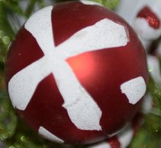 Unbranded  14594 Pine Needle Holiday ball Candy Cane Red Ribbon Leaves Spray image 5
