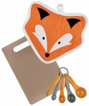 Kitschn Glam Foxy Hot to Chop Fox Bake Set Cutting Board Pot Holder Meas... - £19.03 GBP