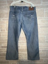 Levis Jeans Mens 38X32 Blue Denim 527 Low Boot Cut Y2K Casual 100% Cotton Adult- - £25.63 GBP