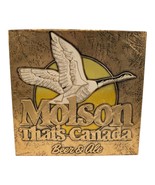 VINTAGE MOLSON &quot;THAT&#39;S CANADA&quot; BEER AND ALE  TIN &amp; MICABOARD SIGN - $46.46 CAD