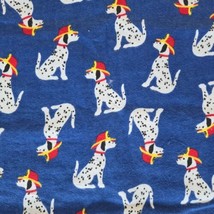 Marcus Brothers Faye Burgos Dalmatian Firefighter Dog Flannel Fabric Vin... - £10.44 GBP