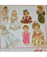 SIMPLICITY CRAFT PATTERN #8099 WARDROBE FOR BABY DOLLS 3 Sizes (S,M,L) NEW - £6.02 GBP