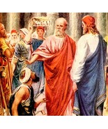 Peter And John At The Gate 1900 Color Plate Victorian Religious Art DWAA7 - $557.00 MXN